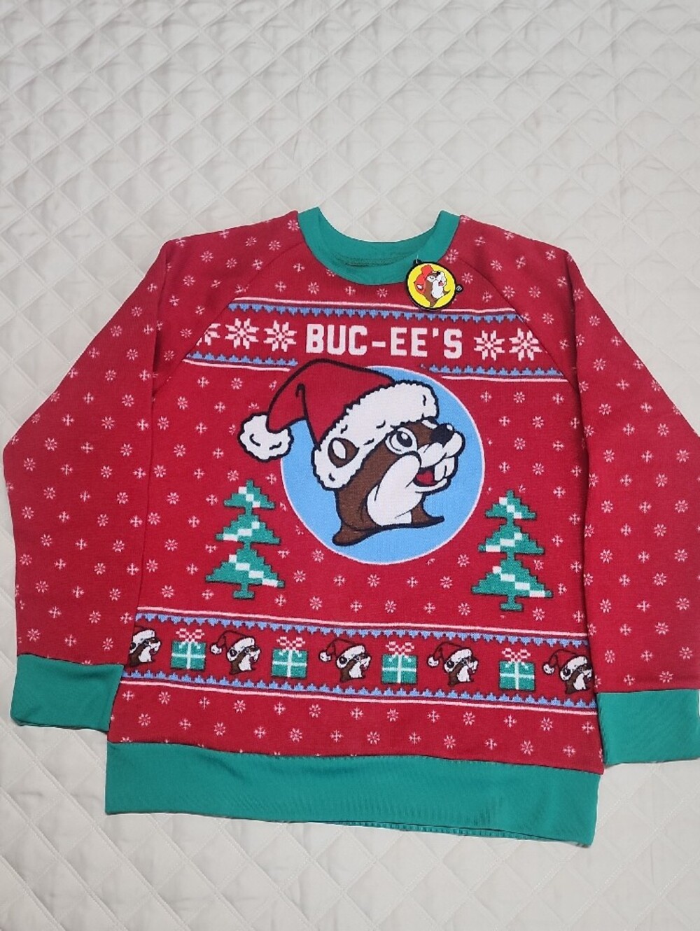 Buc-ee's Christmas Beaver Holiday Men's XL Sweater NWT